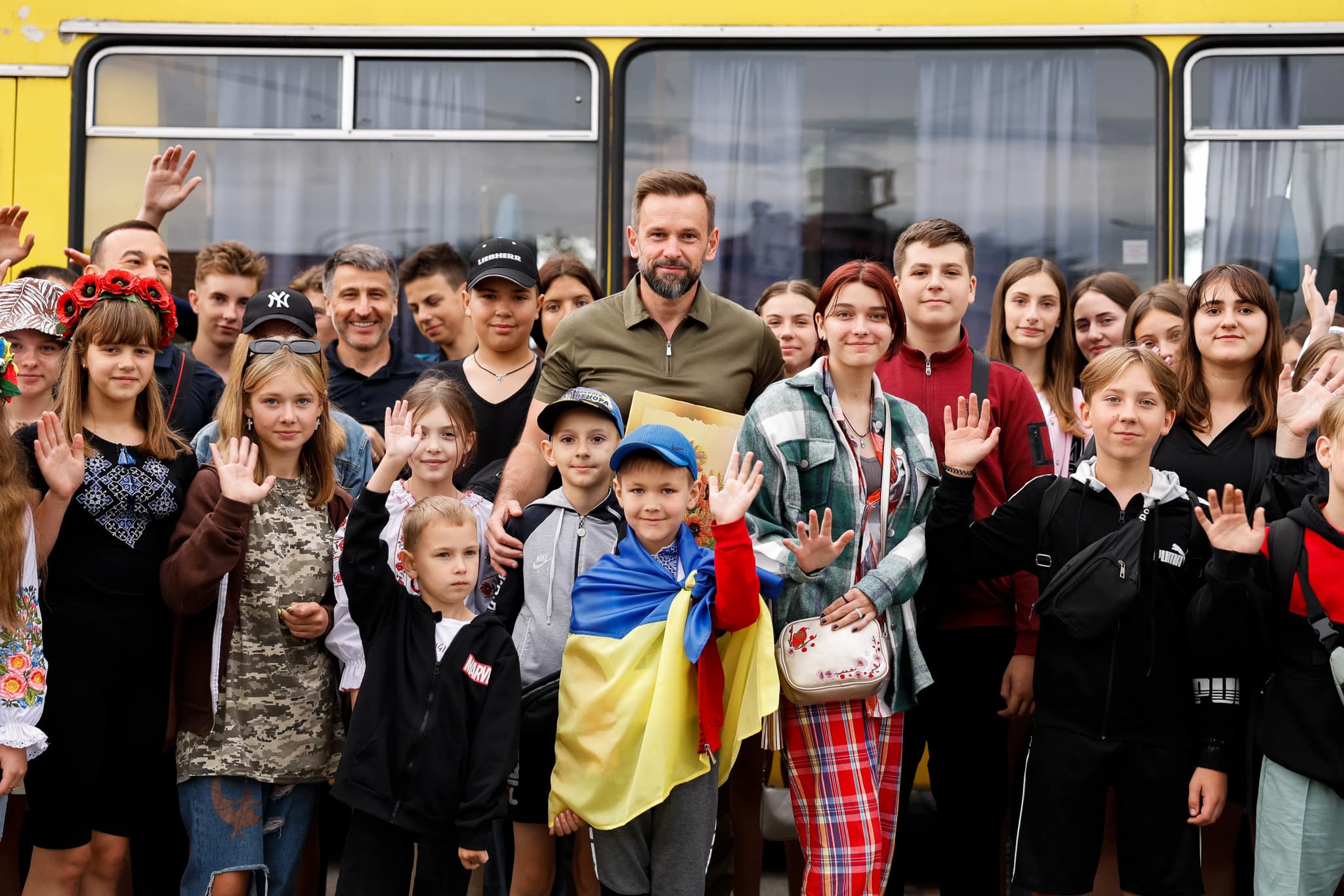 Сьогодні на Закарпаття прибув перший із трьох потягів з дітьми з Херсонщини