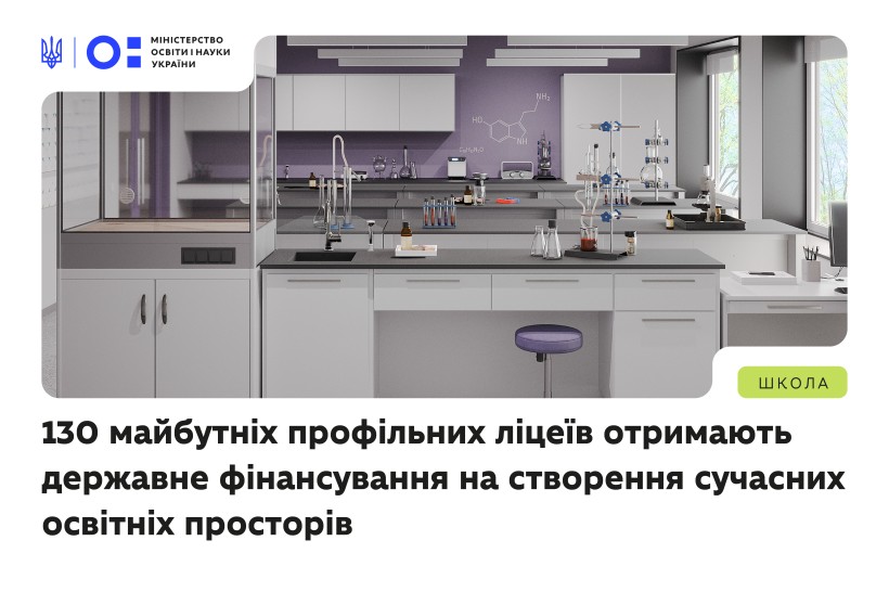 Майбутні академічні ліцеї отримають державне фінансування на створення сучасних освітніх просторів